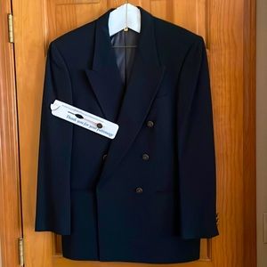 Pierre Cardin, dark navy double breasted sport jacket